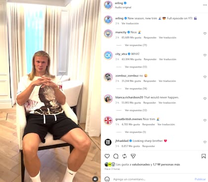 El radical cambio de look de Erling Haaland