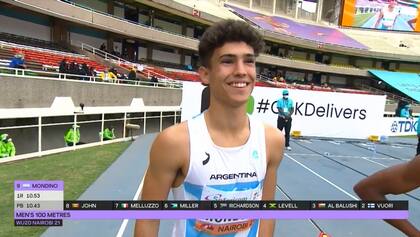 El rafaelino Tomás Mondino, de 16 años y campeón sudamericano, finalizó 16º en los 100 metros llanos.