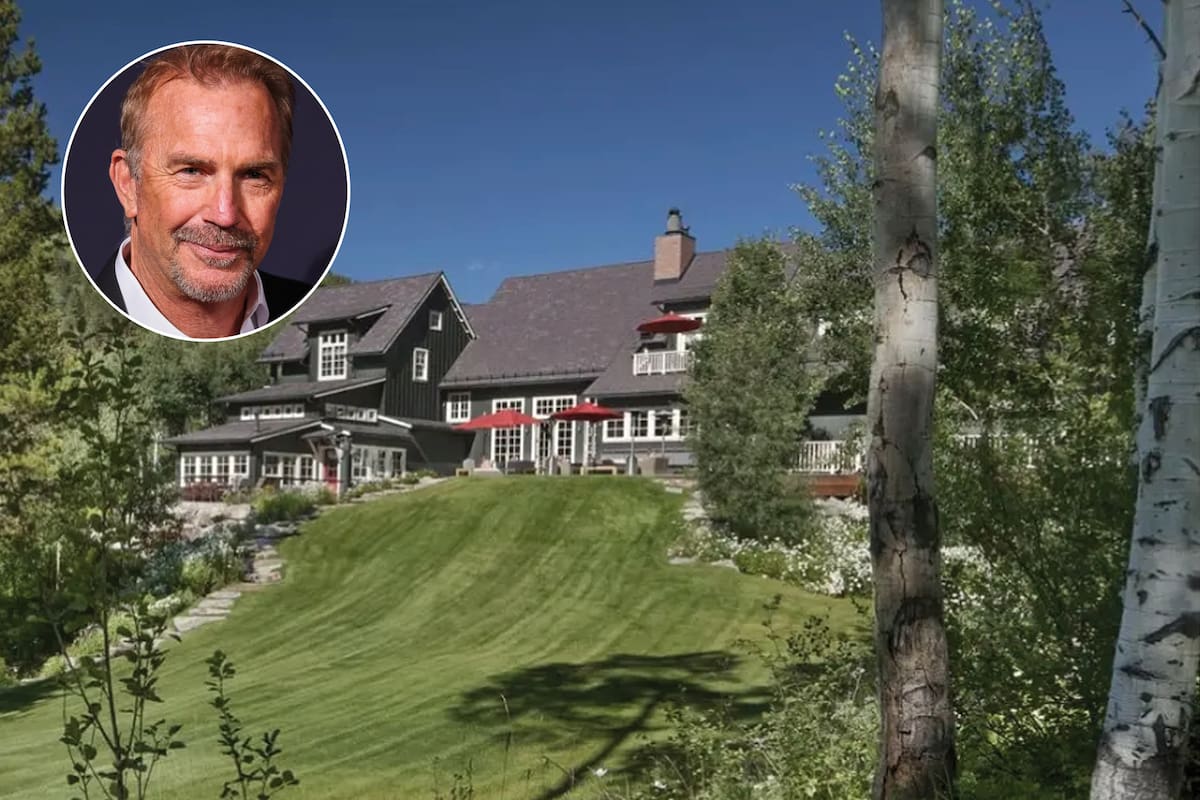 El Rancho Aspen que habita el actor Kevin Costner desde que se separó de su esposa, Christine Baumgartner