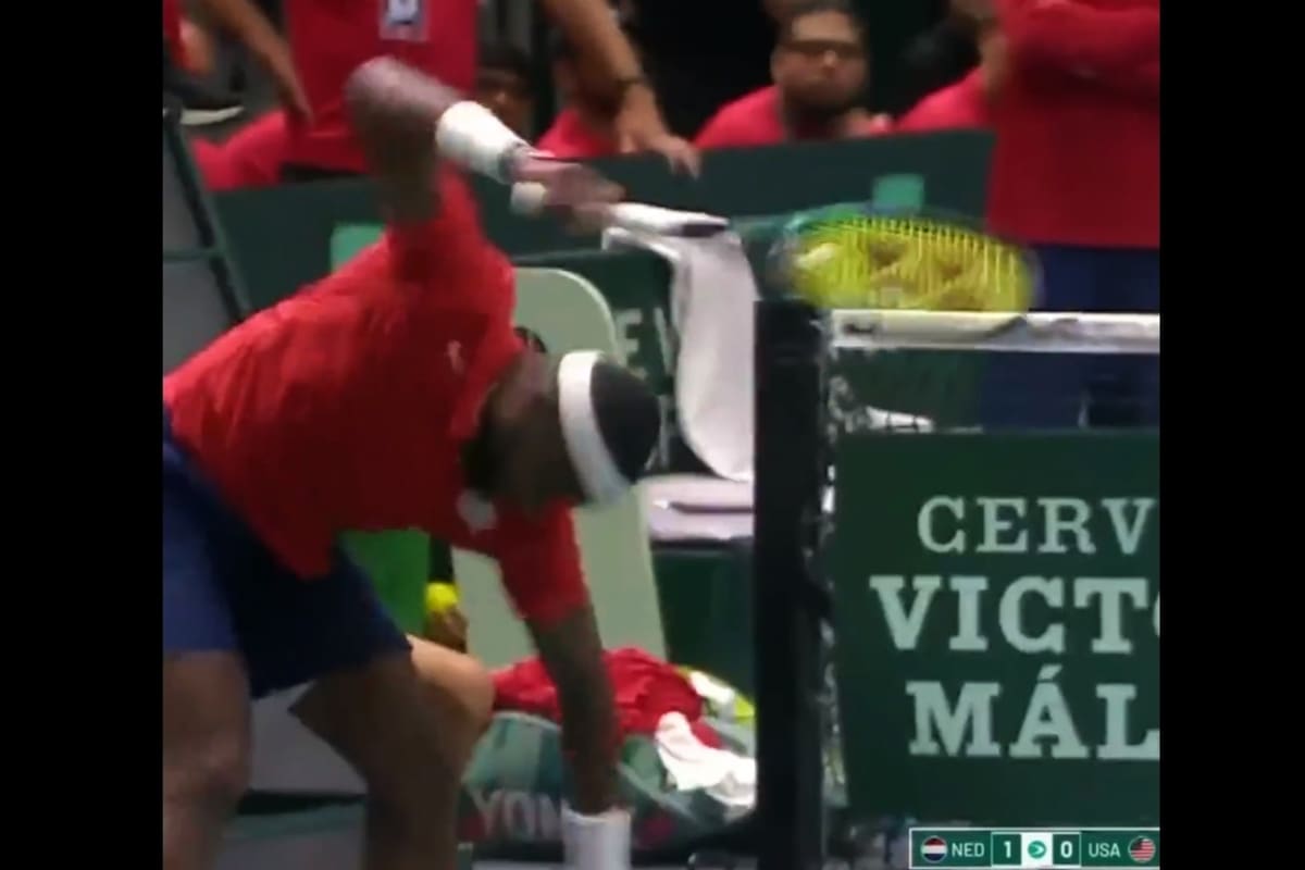 El rapto de furia de Frances Tiafoe en el partido que perdió con Griekspoor en Split