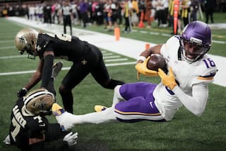 Jefferson, Jones y Murray aportan para que los invictos Vikings venzan 23-13 a Saints