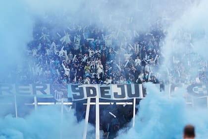 El recibimiento de los hinchas de Racing