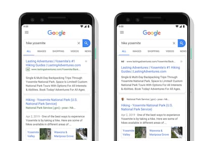 El reciente rediseño de la compañía fue recibido con críticas por el aspecto similar que tiene la publicidad respecto a los resultados de búsqueda