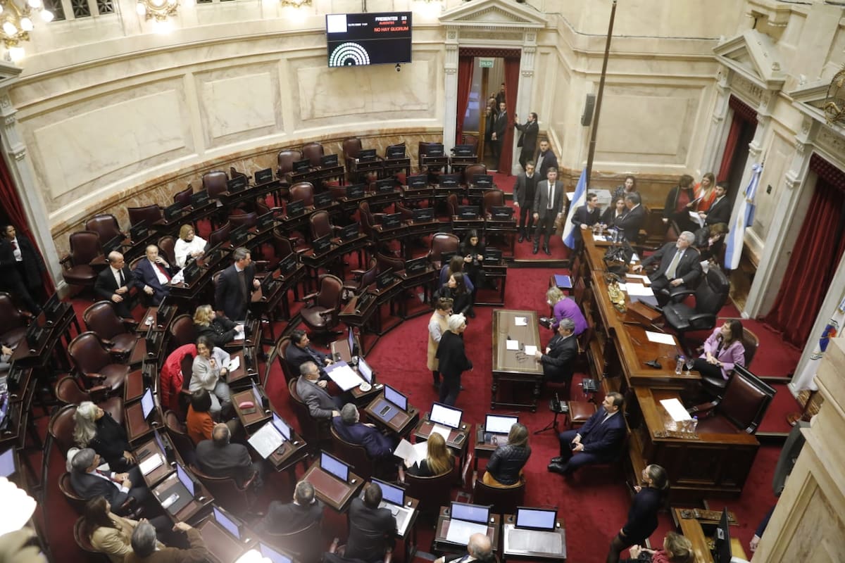 El recinto del Senado de la Nación