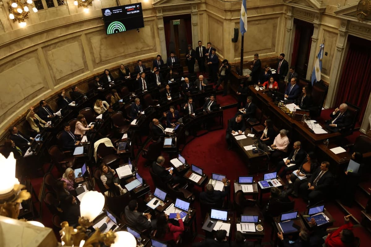 El recinto del Senado, en sesión