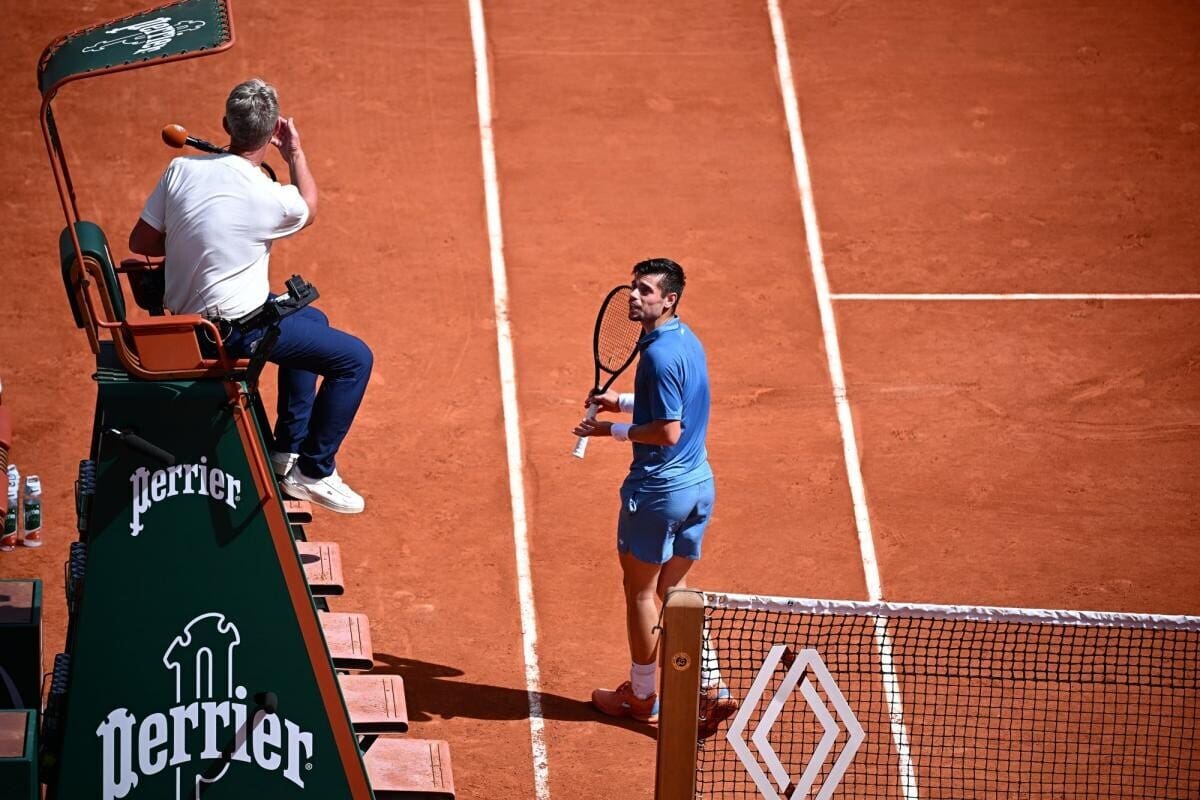 El reclamo de Arthur Gea al árbitro del partido; terminó perdiendo ante el ruso Khachanov