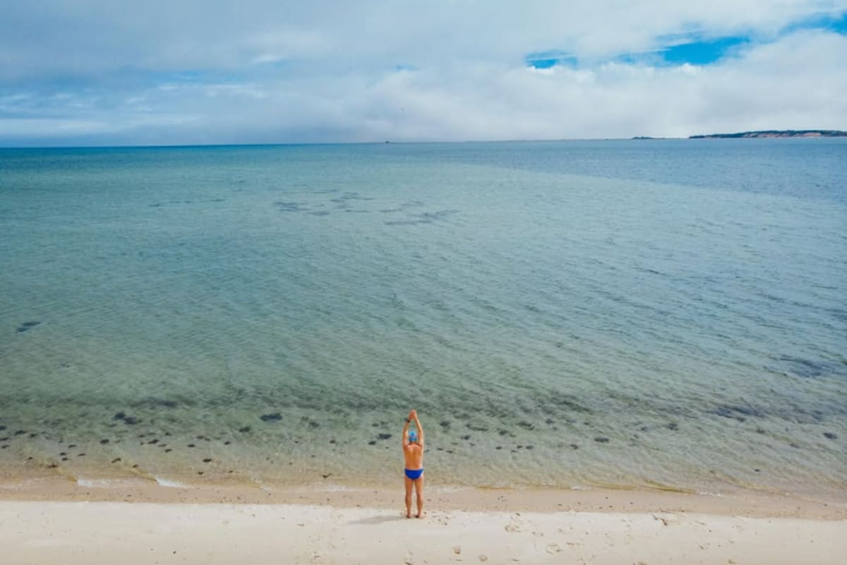 El reconocido nadador Lewis Pugh