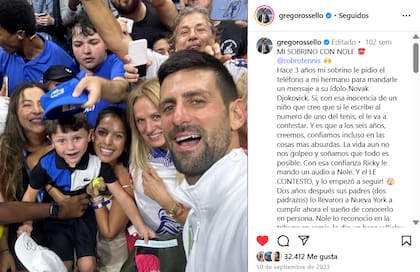 El reconocimiento de Grego a su sobrino