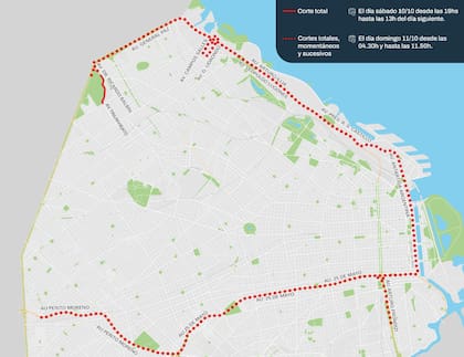 El recorrido del Gran Fondo Buenos Aires atravesará avenidas y autopistas porteñas con cortes temporales y sucesivos durante la competencia que se disputará el domingo