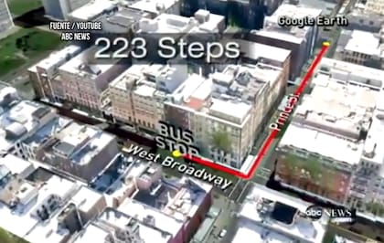 El recorrido que hizo Etan Patz antes de desaparecer (Foto: Captura ABC News)