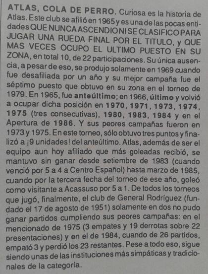 El recorte de Súper Fútbol con la mención al peor equipo del fútbol argentino