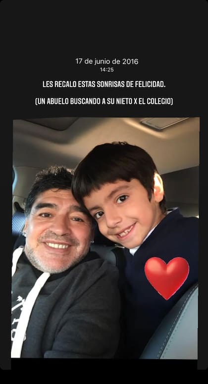 El recuerdo de abuelo y nieto que Giannina compartió de su papá con su hijo. Crédito: Instagram
