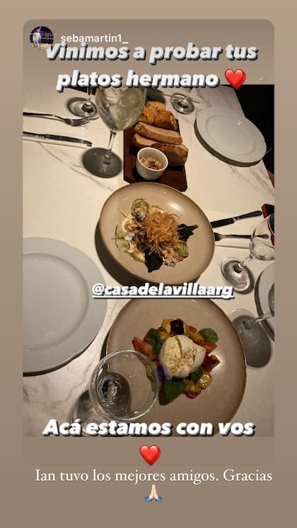 El recuerdo de uno de los amigos de Ian al probar una de sus creaciones gastronómicas