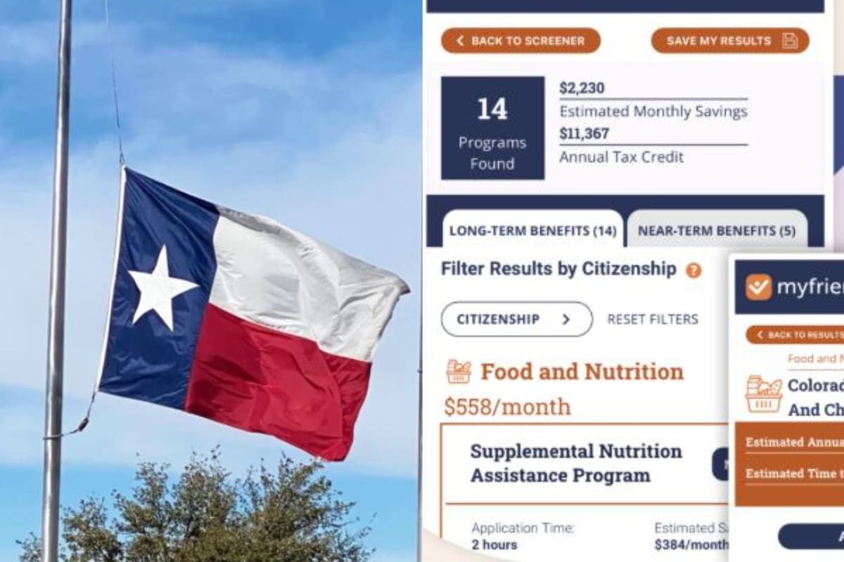 Ferramenta gratuita do Texas que conecta famílias com alimentação, moradia e serviços jurídicos