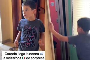 El reencuentro entre una abuela y su nieto que emocionó a todos