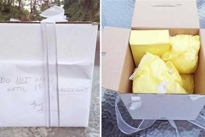 El regalo tenía instrucciones de no abrirse hasta que la pareja tuviera un desacuerdo