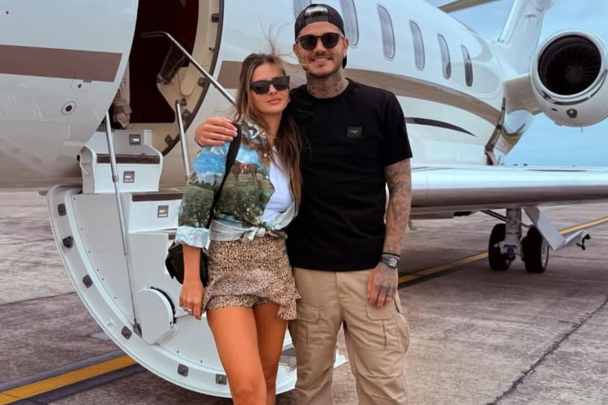 El regreso de Mauro Icardi y la China Suárez a Buenos Aires en un avión privado