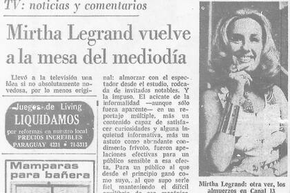 El regreso de Mirtha a la pantalla de Canal 13