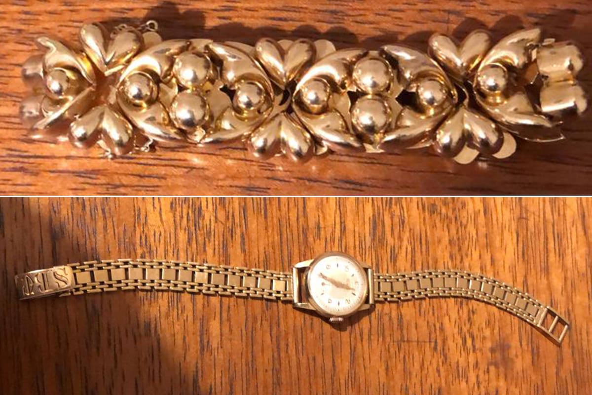 El reloj y la pulsera que había empeñado la psicóloga victima de una estafa