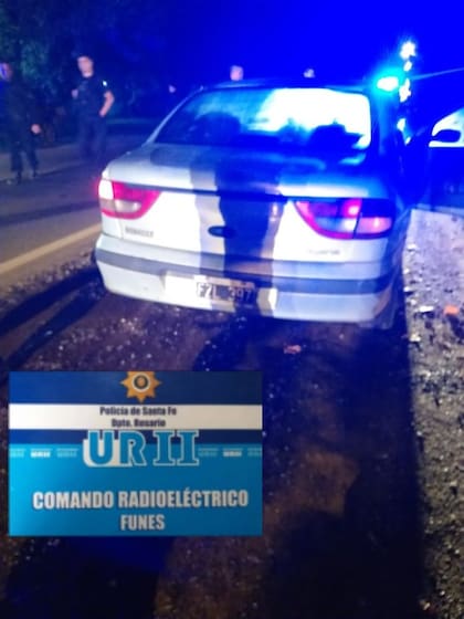 El Renault Megane en el que iba la pareja sospechosa de balear la casa de los padres del futbolista Imanol Machuca