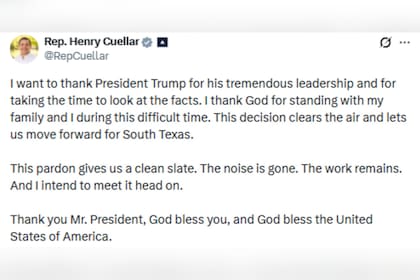 El representante de Texas expresó su agradecimiento al presidente republicano