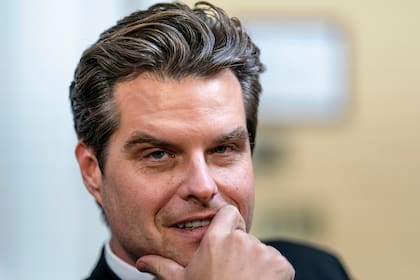 El representante republicano Matt Gaetz sonríe en el Congreso el 22 de septiembre de 2023, en Washington. (Foto AP/J. Scott Applewhite)
