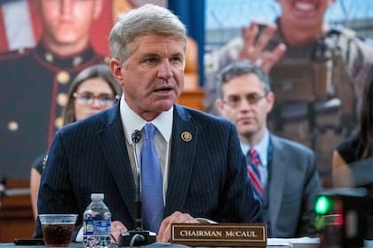 El representante republicano Michael McCaul, titular de la Comisión de Asuntos Exteriores de la Cámara de Representantes