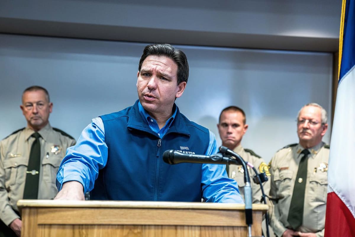 El republicano de Florida dio una conferencia de prensa en el condado de Hardee el miércoles 1° de mayo de 2024