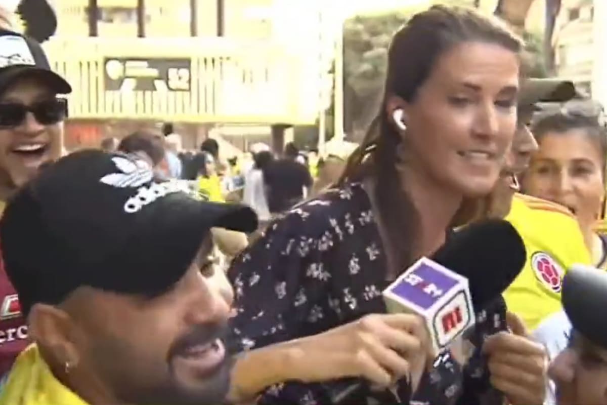 El repudiable momento que vivió una reconocida periodista en la previa del partido de Colombia contra Irak