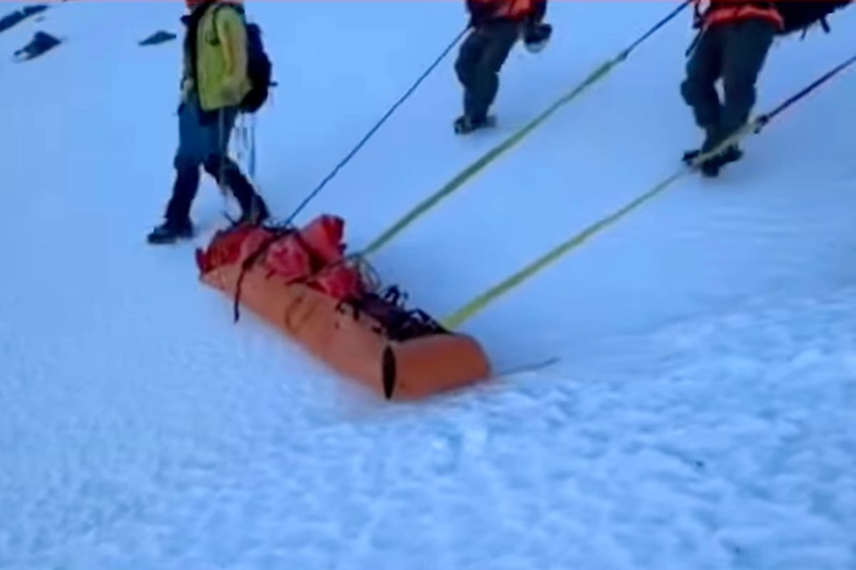 El rescate de la turista fallecida en el volcán Llaima