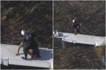 El rescate de un hombre que cayó con su avioneta en Los Everglades fue documentado en un video