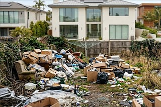 Vive entre dos mansiones y su casa vale US$1,3 millones, pero sus vecinos denuncian plagas y basura