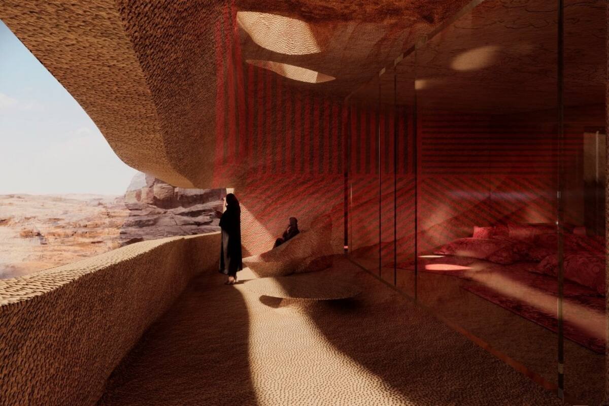 El resort esculpido en las montañas, que se completará en 2024, incluirá 24 suites para visitantes