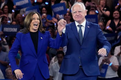 El respaldo de Bill Clinton a la fórmula de Kamala Harris y Tim Walz (AP Foto/Jacquelyn Martin)