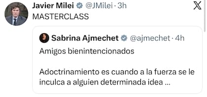El respaldo de Milei a Ajmechet