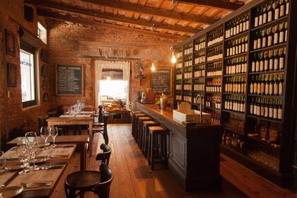 El restaurante del Narbona Lodge está emplazado en un viejo almacén reciclado.