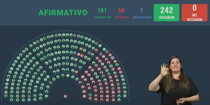 El resultado de la votación de la ley Garrahan