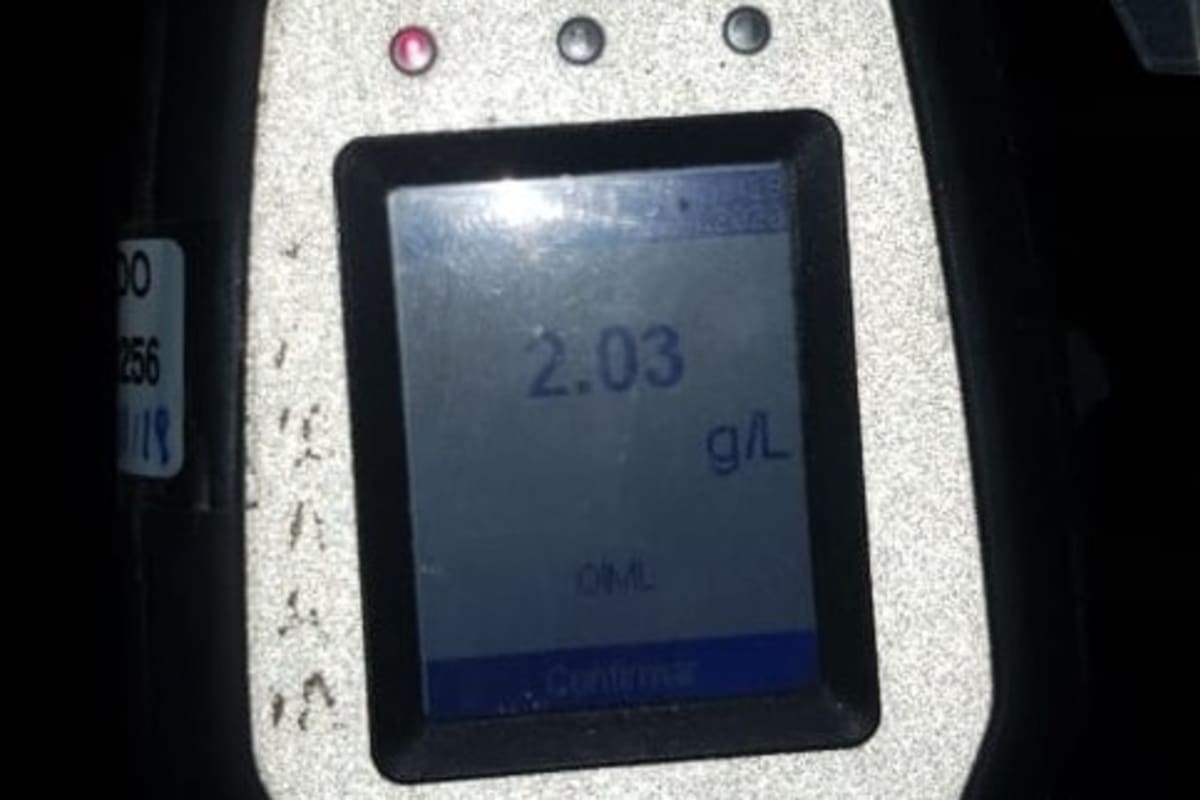 El resultado del test de alcoholemia