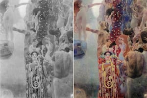 El resultado del trabajo del algoritmo sobre el cuadro "Medicina", de Gustav Klimt