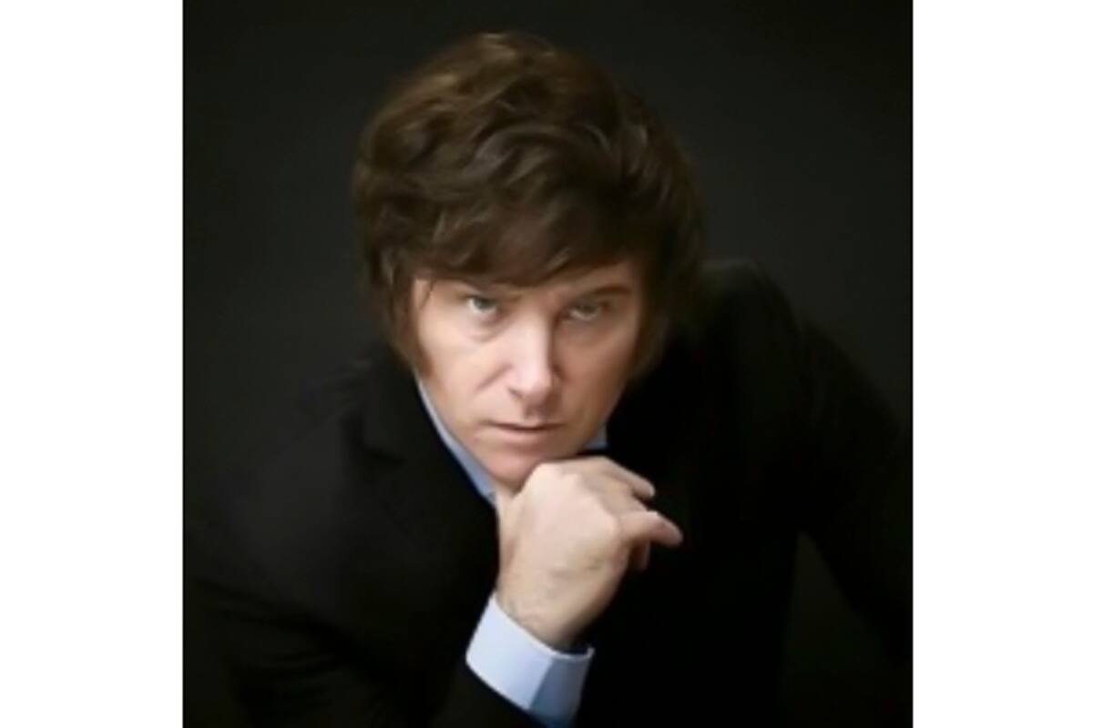 El retrato de Javier Milei que aparece en la primera solapa de su nuevo libro fue hecho por Lilia Lemoine