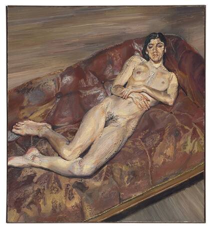 El Retrato desnudo sobre un sofá rojo (1989-1991), en el que Bella Freud posa para su padre, quedó sin venderse en la subasta de 2015