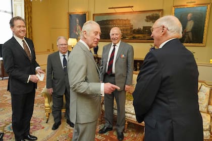 El rey Carlos III, en una reunión en el Palacio de Buckingham, este martes 19 de marzo. (Jonathan Brady / POOL / AFP)