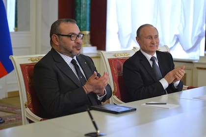 El rey de Marruecos junto a Vladimir Putin
