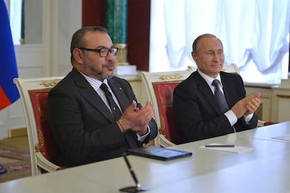 El rey de Marruecos junto a Vladimir Putin