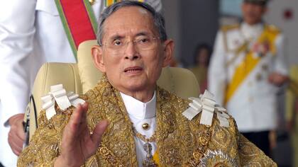 El rey de Tailandia, Bhumibol Adulyadej en 2010