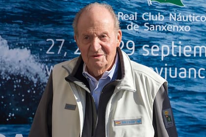 El rey emérito Juan Carlos, en una de sus visitas a Sanxenxo