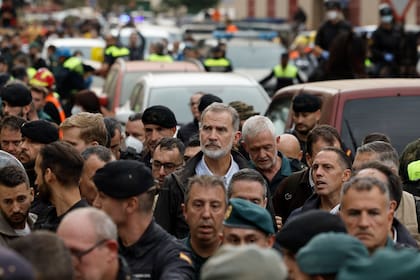 El rey Felipe VI durante su visita a Valencia.