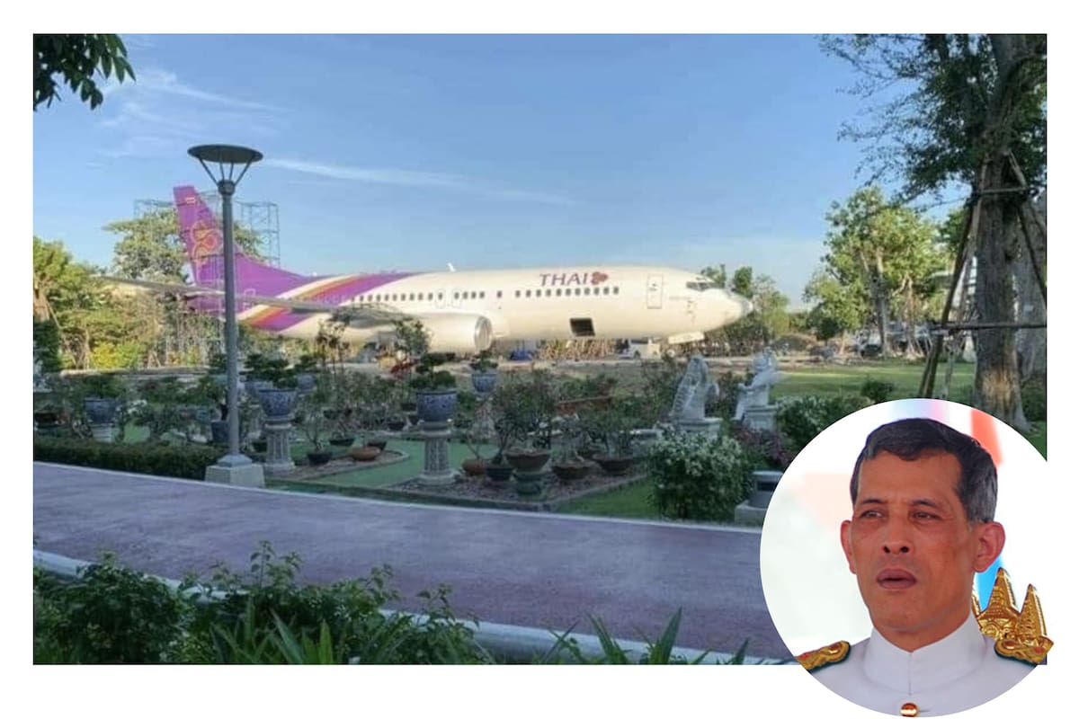 El rey tailandés, Maha Vajiralongkorn, tiene un Boeing 737 detenido en los extensos terrenos de su palacio