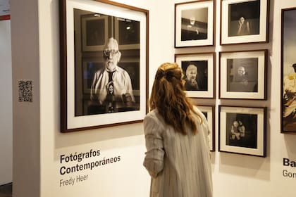El rincón de Fredy Heer en el stand de la fotogalería del Teatro San Martín