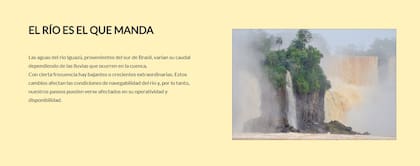 "El río manda", se lee en la página web de Jungle Experience